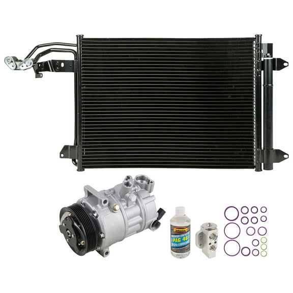 A/C Kit w/ AC Compressor Condenser & Drier For Volkswagen VW Jetta GTI Eos R32 Audi A3 TT - BuyAutoParts