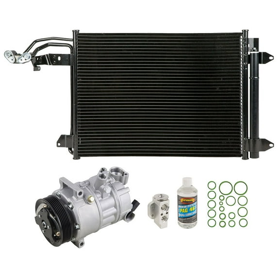 A/C Kit w/ AC Compressor Condenser & Drier For Volkswagen VW Jetta Golf GTI Eos Audi A3 TT - BuyAutoParts