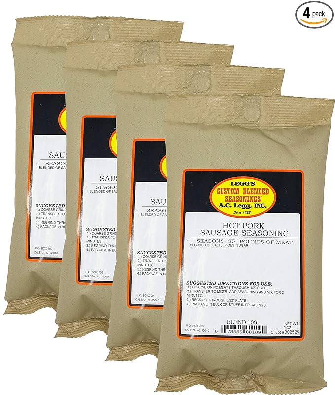 Legg INC Hot Pork Sausage Seasoning PACK OF4