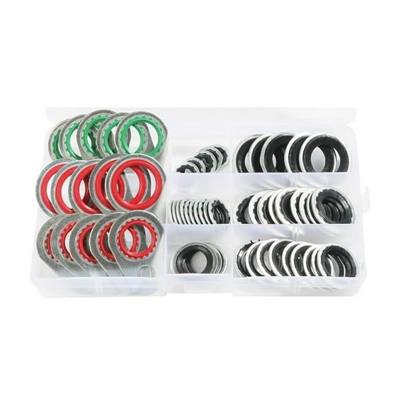 A/C O Ring Kit,Car Accessories Gasket,O Assortment Kit,AC Kit,60pcs AC Seal Kit,A/C Compressor Kit