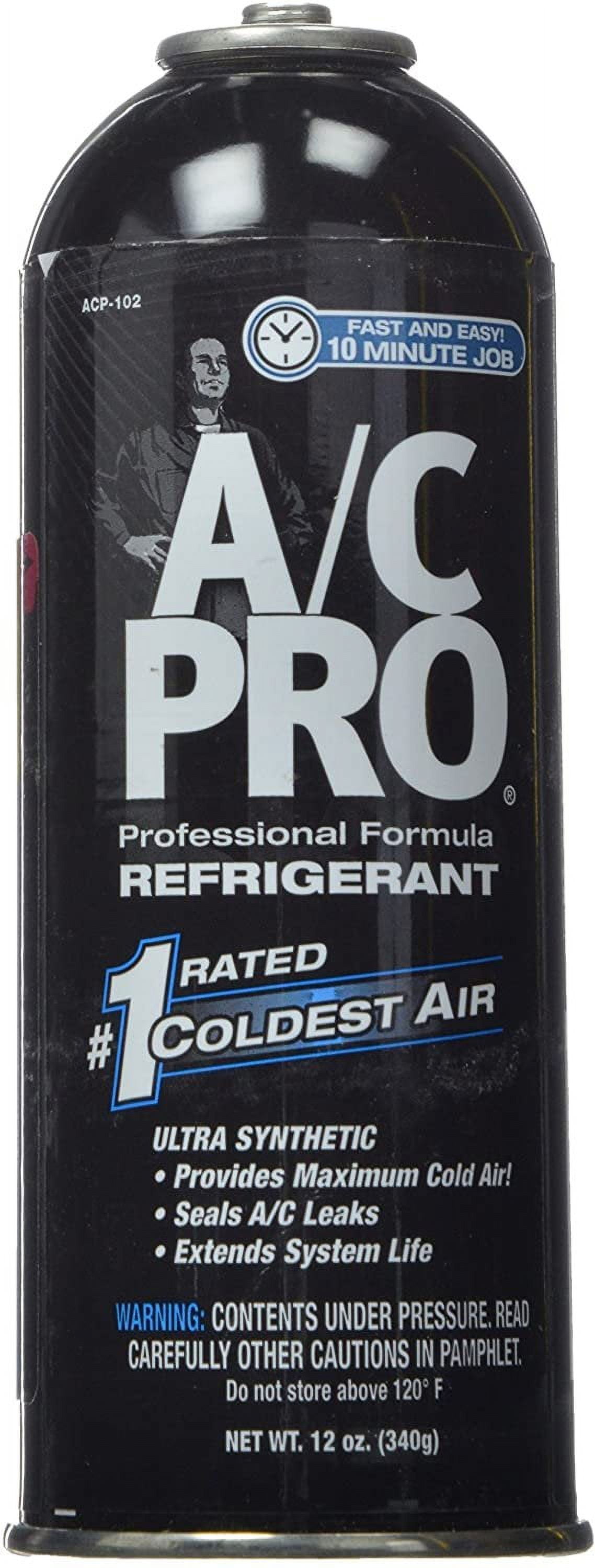 A/C PRO (ACP-102) PRO Professional Formula R-134a Ultra Synthetic Air Conditioning Refrigerant Refill - 12 oz.