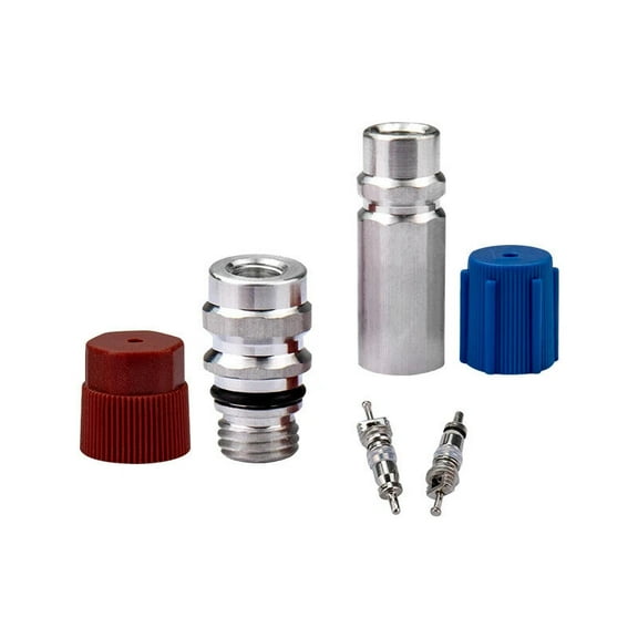A/C Pipeline Service Port with Valve Core and Cap for Ford Audi Vw Mazda Mercury