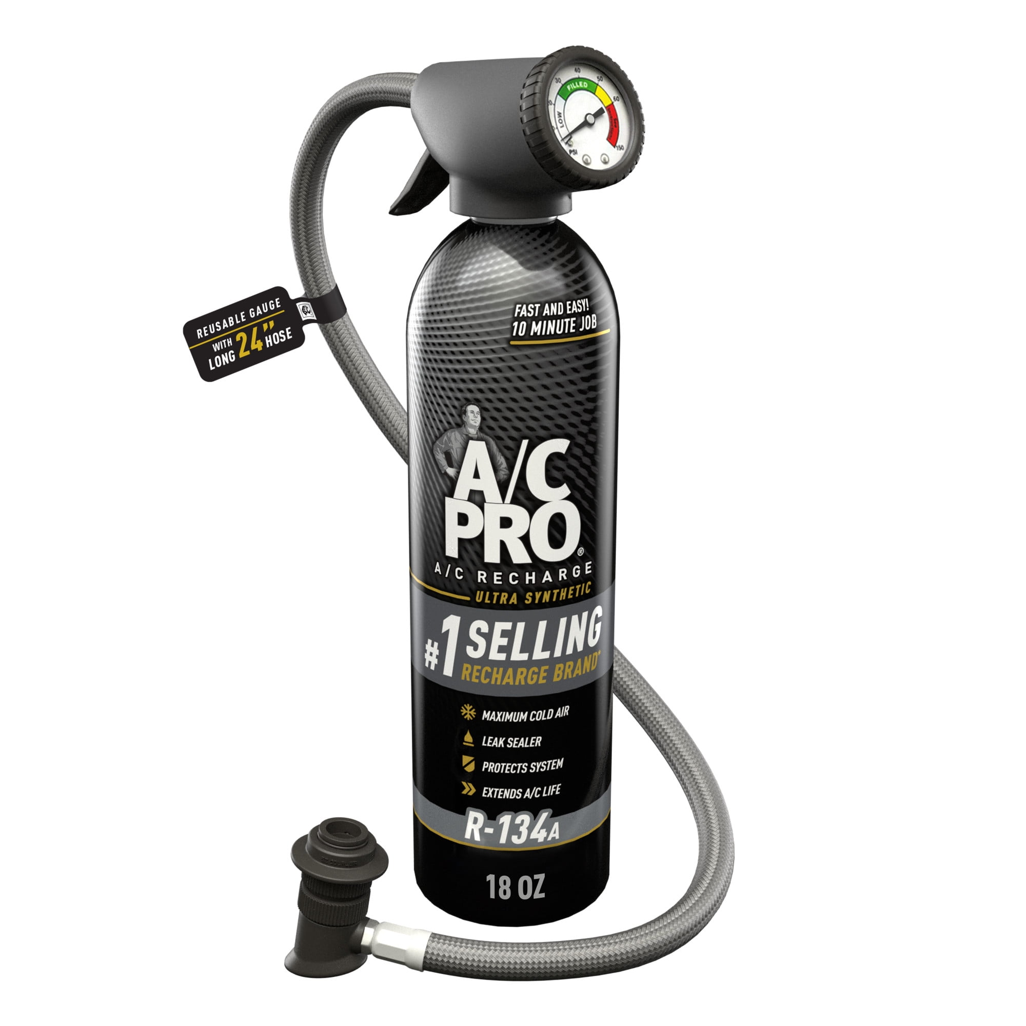 A/C Pro ACP-100 Ultra Synthetic R-134a Car AC Refrigerant Kit, 18 oz