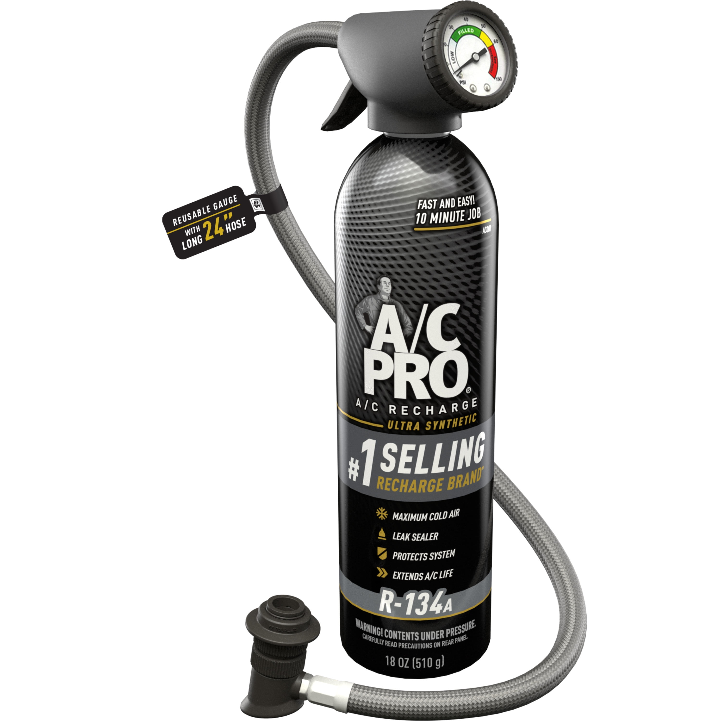 A/C Pro ACP100 Ultra Synthetic R134a Car Refrigerant Kit 18 oz