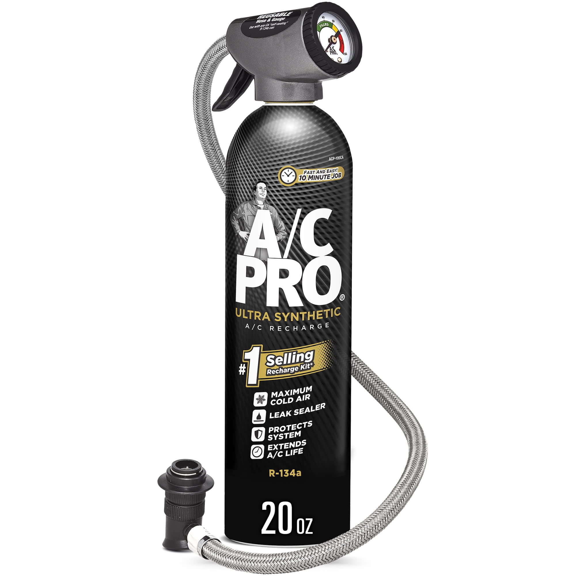 A/C Pro ACP-100 Ultra Synthetic R-134a Car Refrigerant Kit - 20 OZ