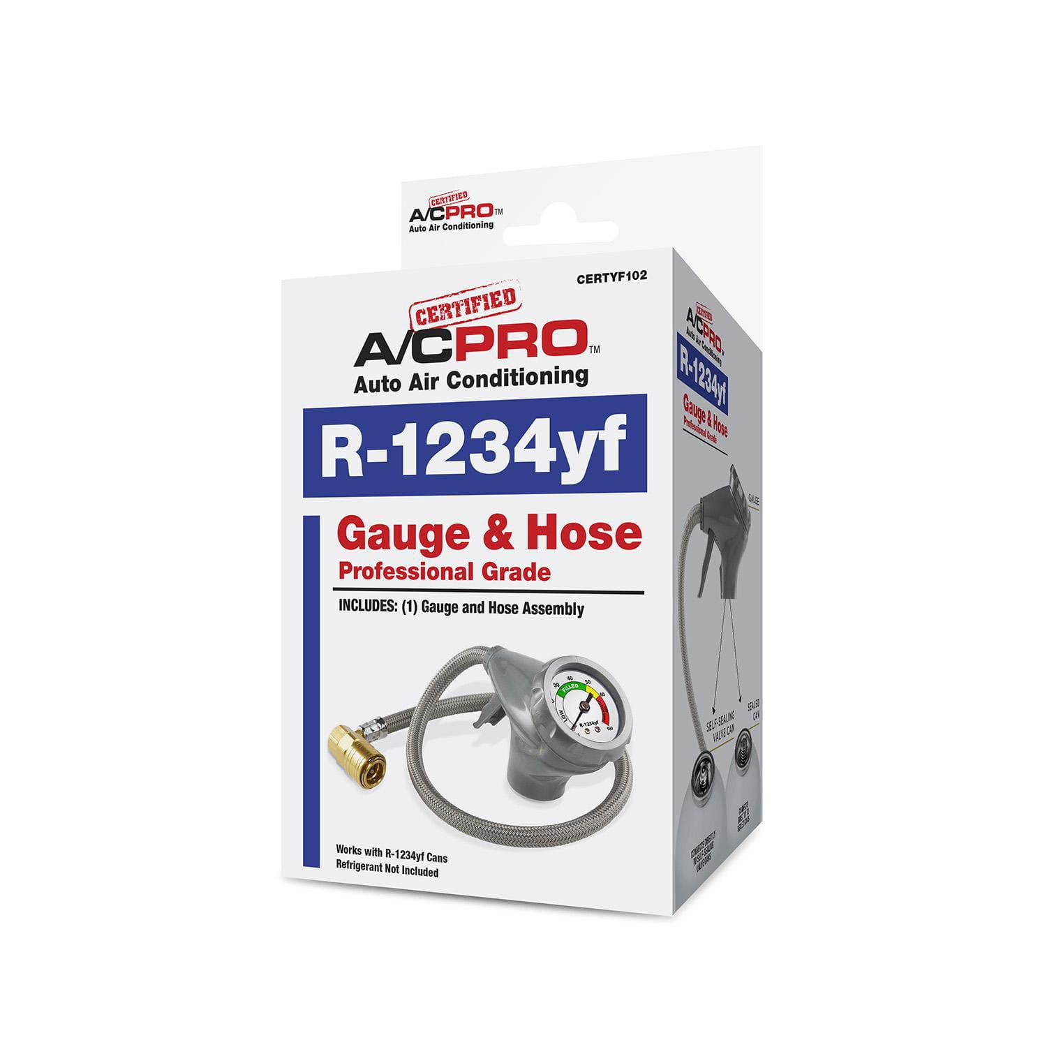 A/C Pro Certified A/C Pro Recharge Gauge and Hose XL Gauge For R