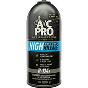 A/C Pro High Mileage R-134a A/C Recharge Auto Air Conditioner Refrigerant Refill - 10.8oz