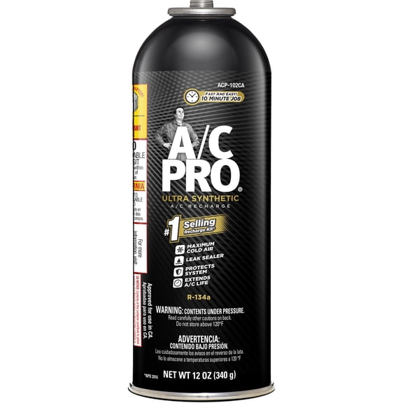 A/C Pro Professional Formula Refrigerant (12 Ounces), 1 pack (CA Compliant)