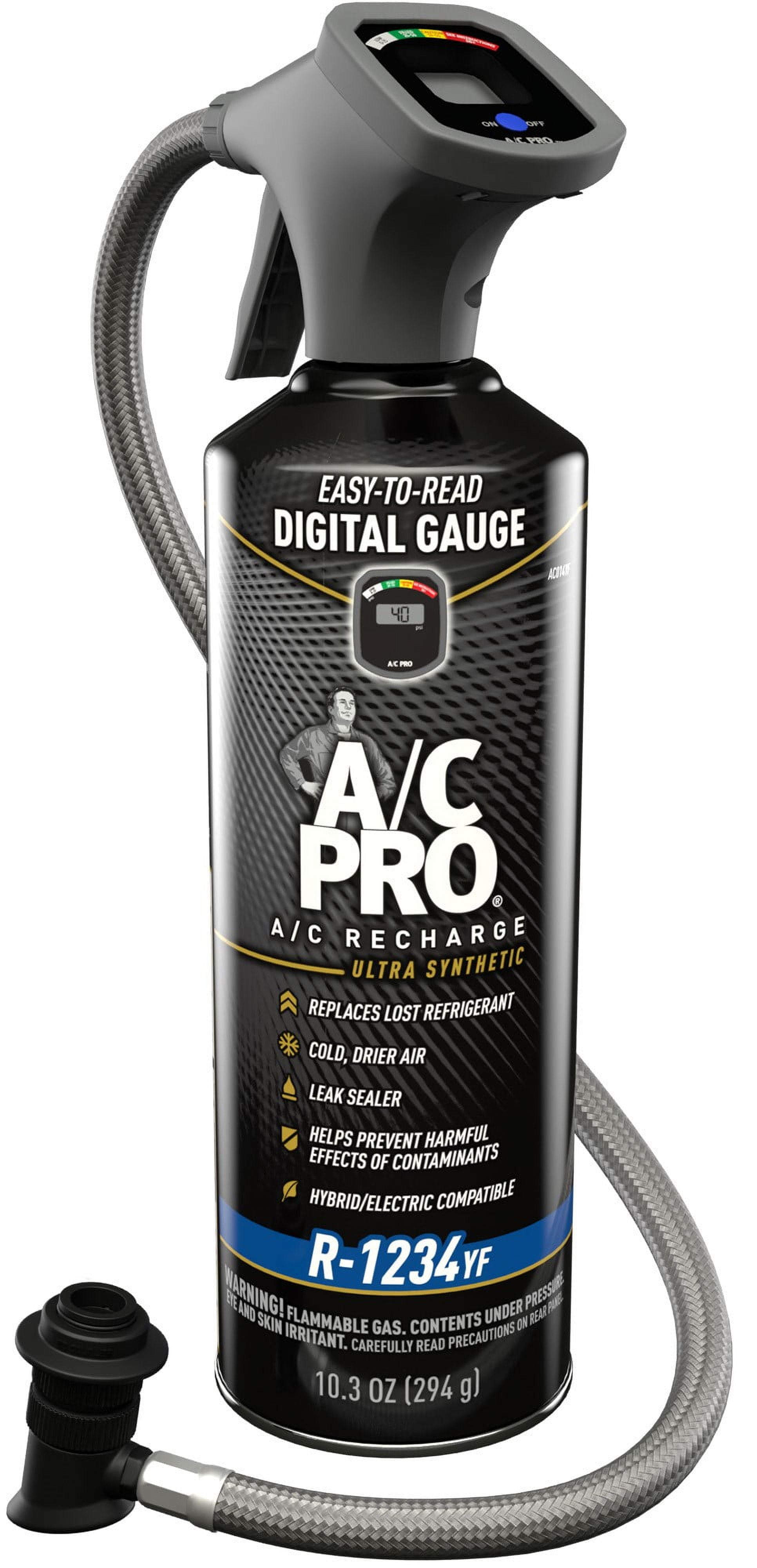 A/C Pro R-1234YF AC Refrigerant Kit with Digital Gauge - 10.3 OZ