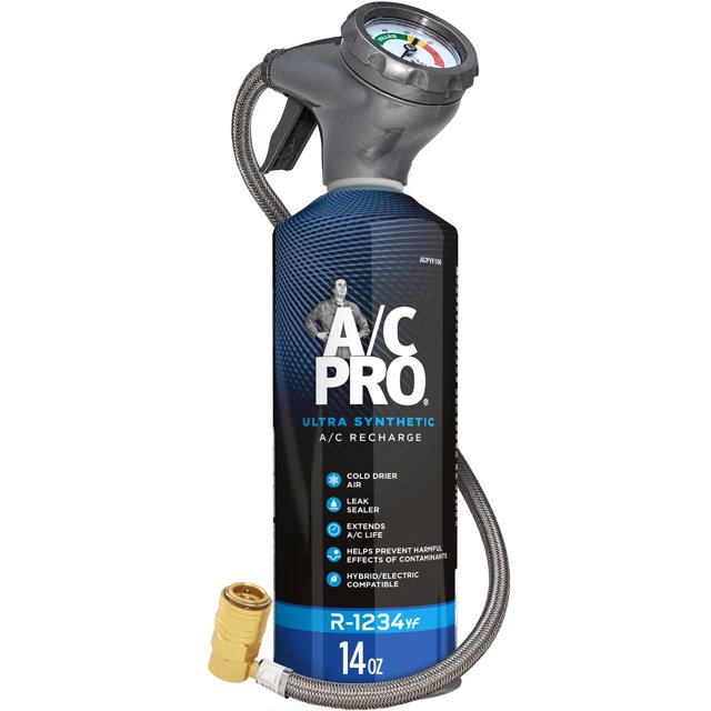 A/C Pro R1234YF Ultra Synthetic AC Refrigerant AC Recharge Kit 14 OZ