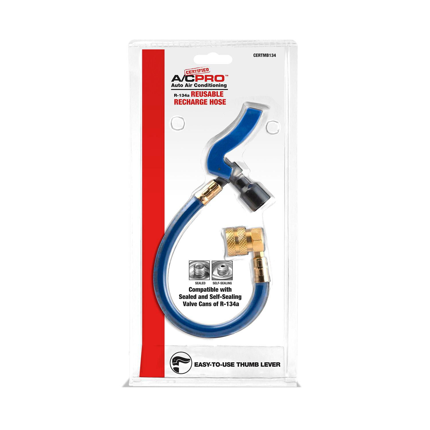 A/C Pro Reusable Recharge Hose for Automotive Air Conditioning, 0.49 lbs