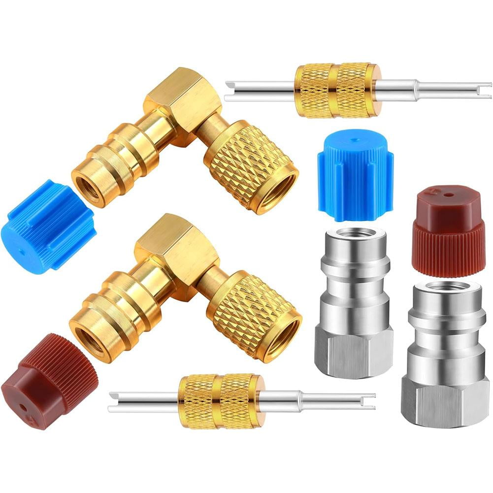 A/C R12 to R134a Retrofit Conversion Adapter Fitting Valves SAE 3/8 7