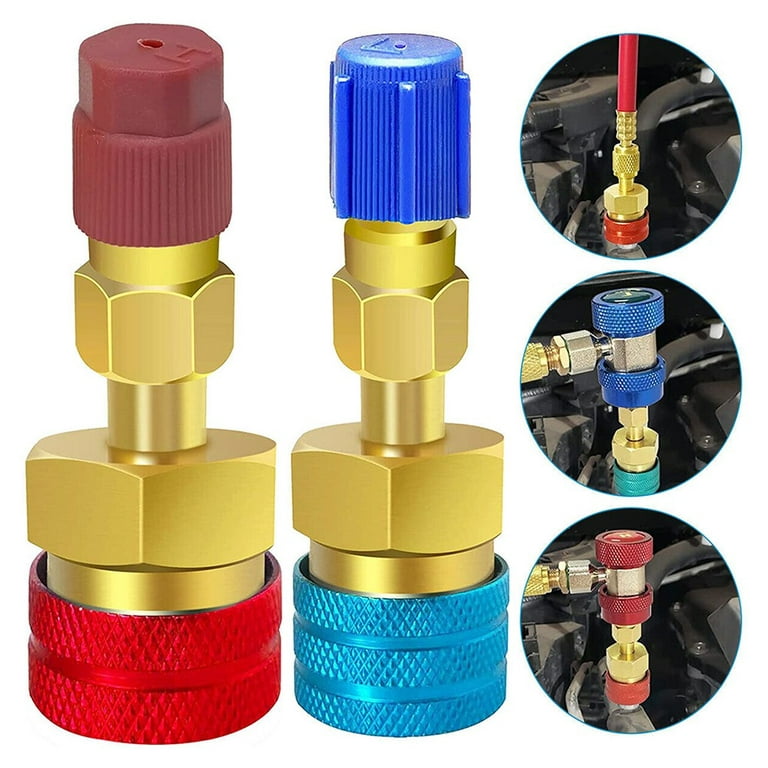 A/c R1234yf Quick Coupler Connector Adapters High/low Manifold Ac Gauge  Auto Set(free Shipping)
