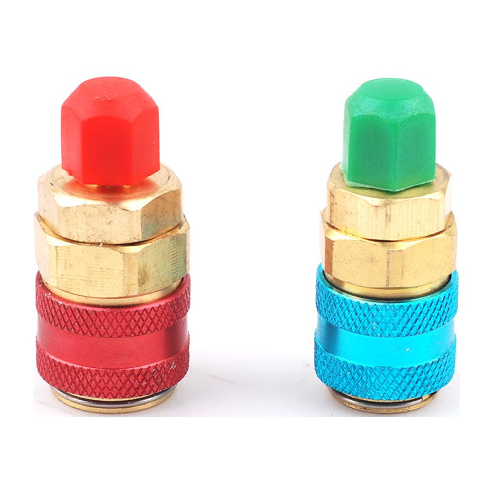A/C R134a Quick Coupler Adapter Car High & Low Side HVAC SAE Male Flare