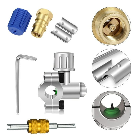 A/C Retrofit Valve Kit with Dust Cap for HVAC System for R12 to for R134A