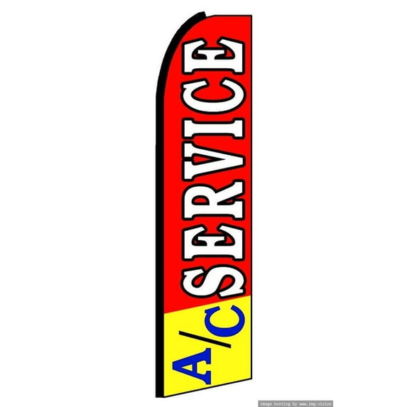 A/C Service Swooper flag Without Pole Advertisement /Business Flags | Feather Flag |
