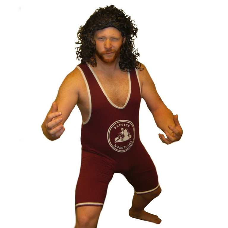 A.C. Slater Bayside Wrestler Deluxe Costume Singlet Wig Saved By