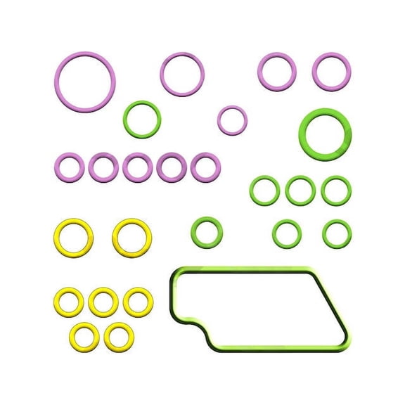 A/C System O-Ring and Gasket Kit - Compatible with 2014 Mercedes-Benz C63 AMG 6.3L V8