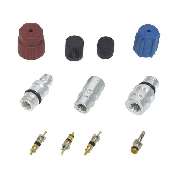 A/C System Valve Core and Cap Kit - Compatible with 1989 - 1991 Pontiac 6000 1990