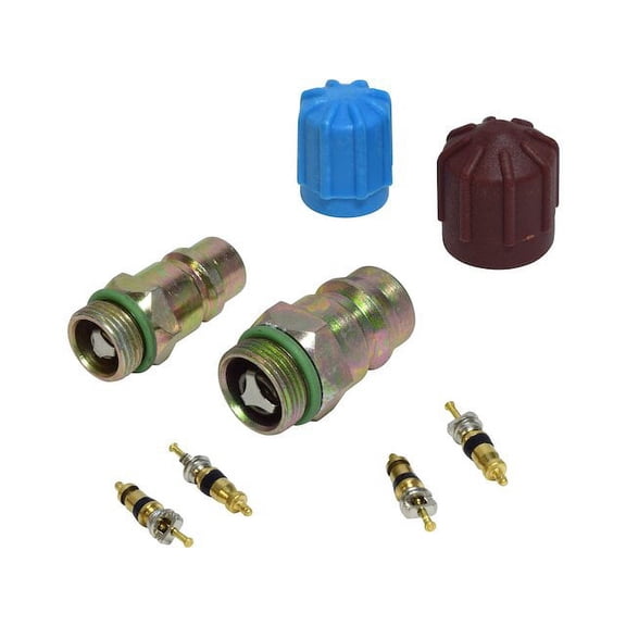 A/C System Valve Core and Cap Kit - Compatible with 1994 - 1995, 2001 - 2002 BMW 525i