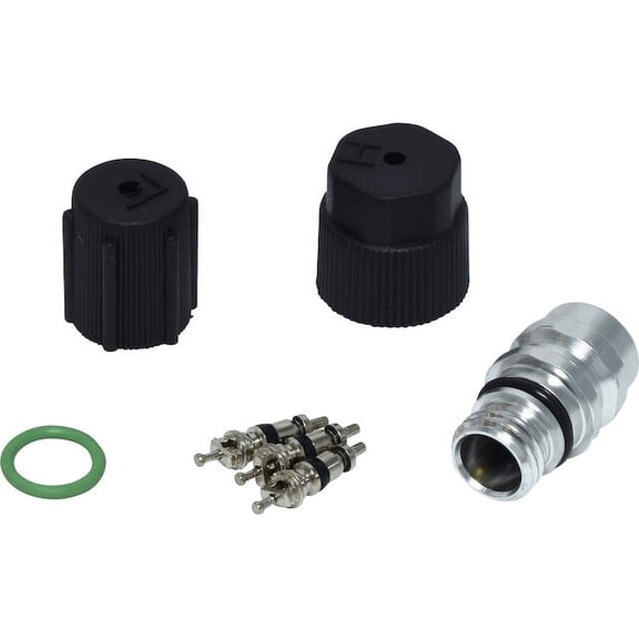 A/C System Valve Core and Cap Kit - Compatible with 1994 - 2002 Saturn SL2 1995 1996 1997 1998 1999 2000 2001