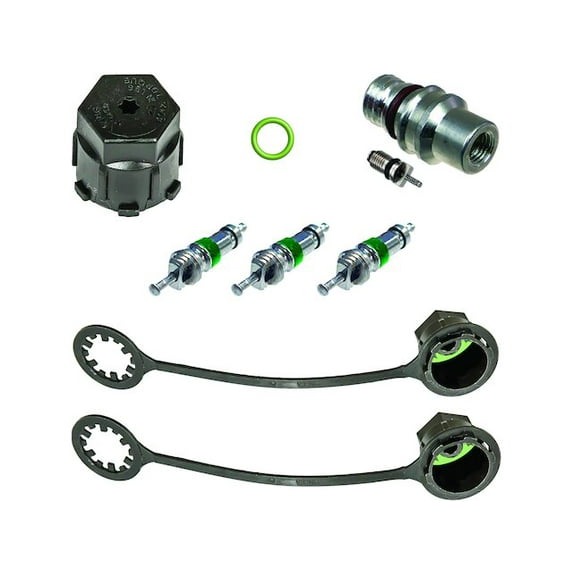 A/C System Valve Core and Cap Kit - Compatible with 2015 - 2021 Chevy Colorado 2016 2017 2018 2019 2020