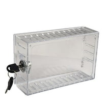 A/C Thermostat Lock Box With Key For Wall Clear Heat And Air Condition Control Panel Cover Thermostat Protector For Schools Home