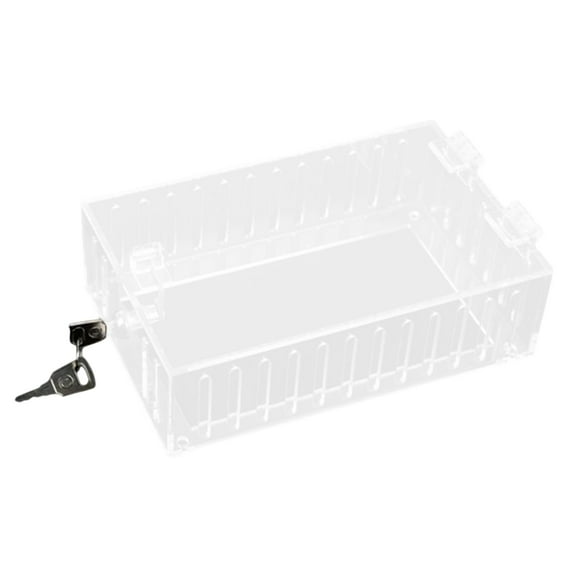 A/C Thermostat Lock Box with Key Thermostat Guard Lockable Transparent 7" x 4.5" for Wall Thermostat Cover with Lock for Public Home