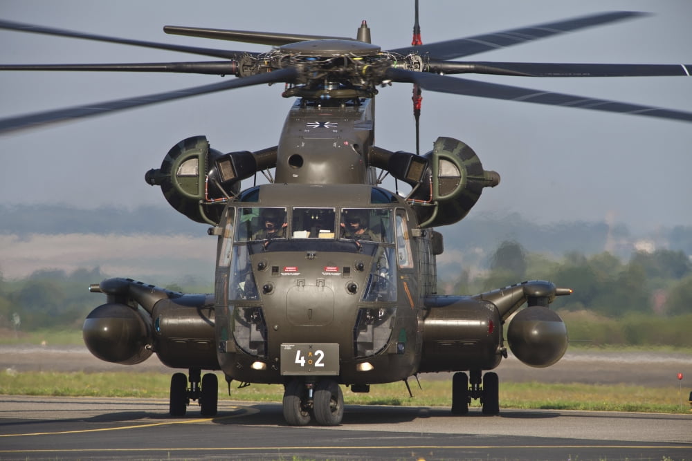 A CH-53GS of the German Army Canvas Art - Timm ZiegenthalerStocktrek Images (18 x 12)