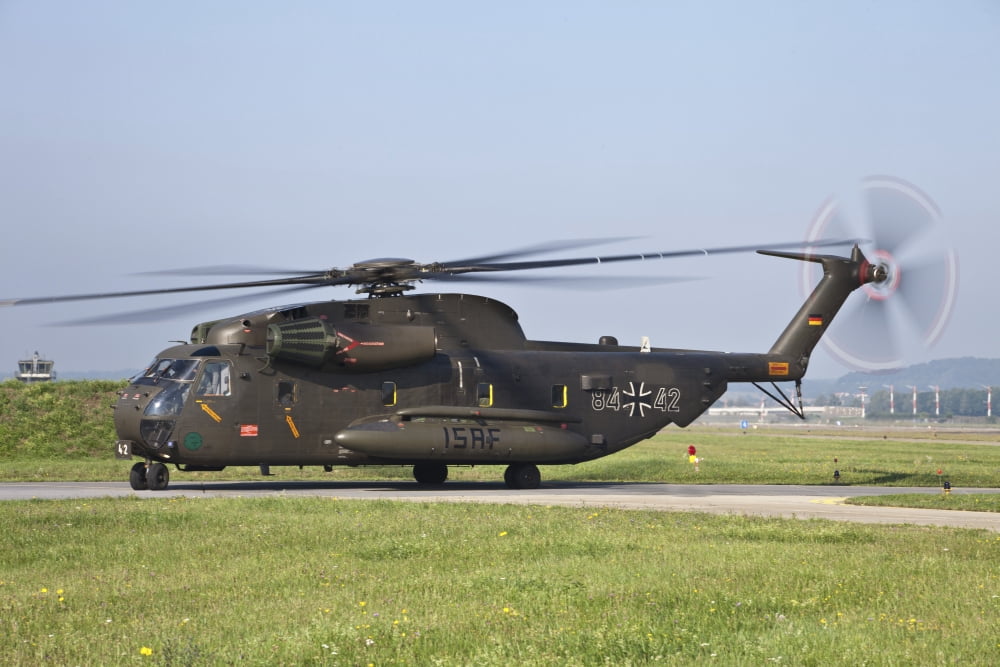 A CH-53GS of the German Army Canvas Art - Timm ZiegenthalerStocktrek Images (35 x 23)