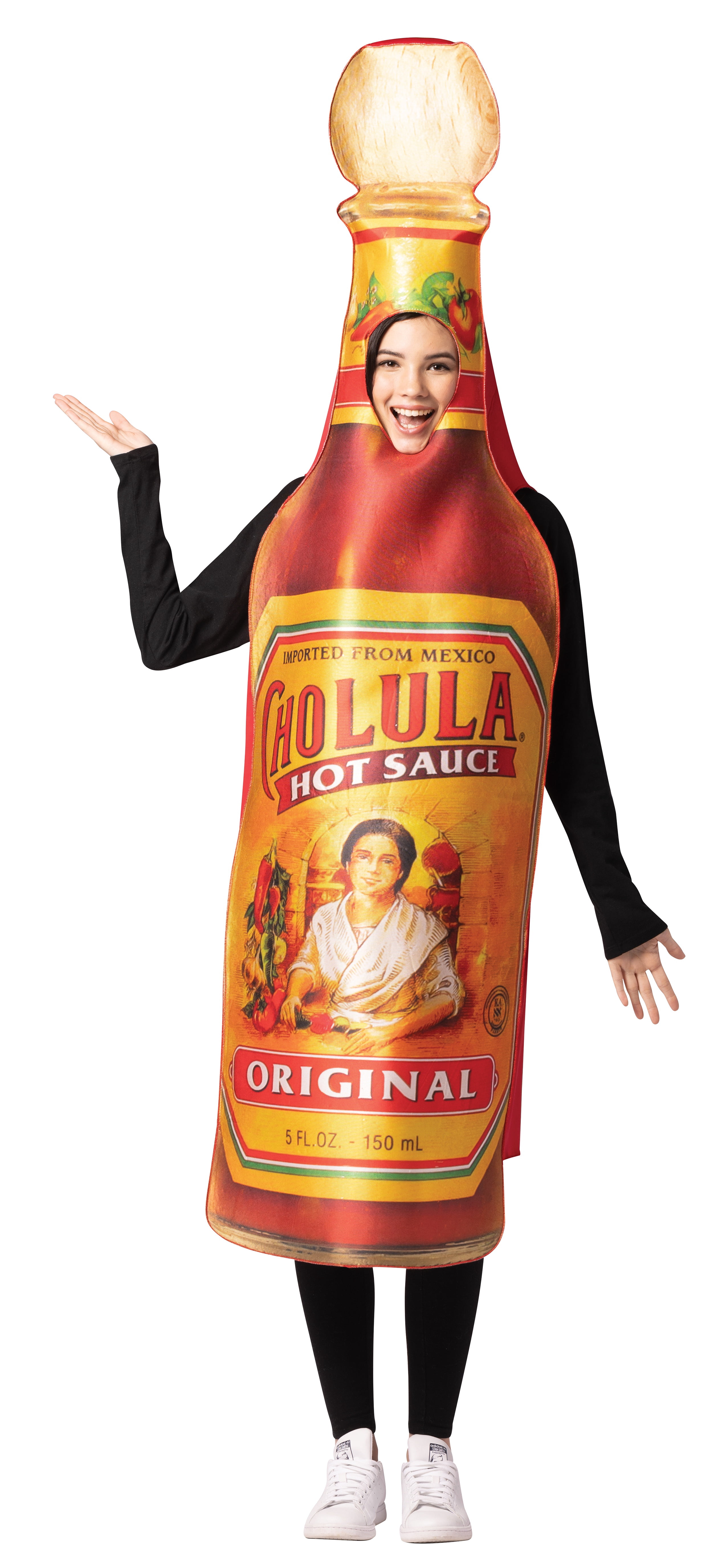Imposta Costumes Adult Cholula Hot Sauce Halloween Costume Tunic, Size Small to Extra Large
