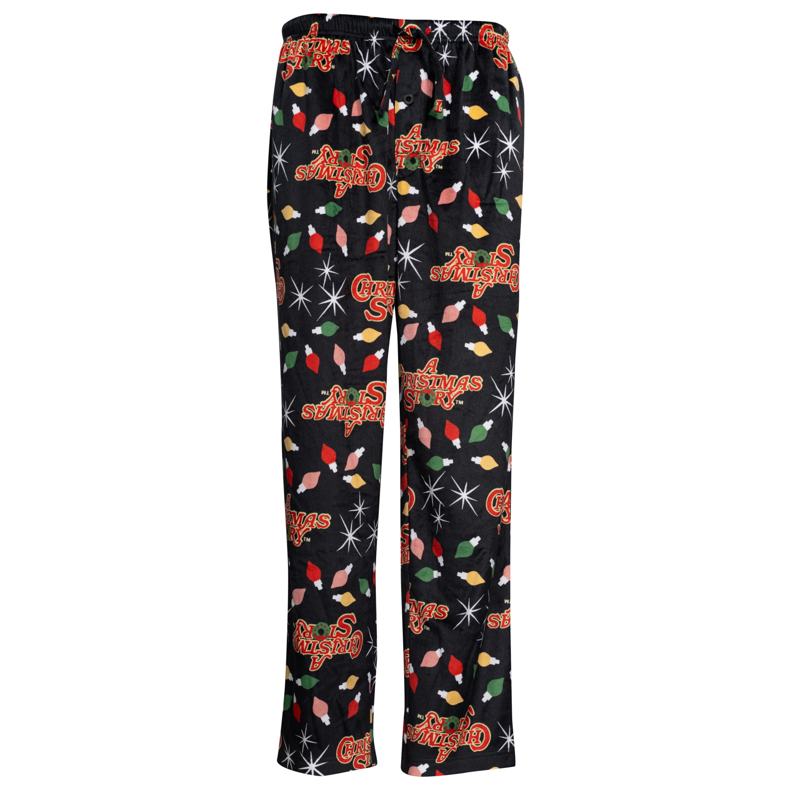 A CHRISTMAS STORY Brushed Fleece Holiday Lights Pj Lounge Pants
