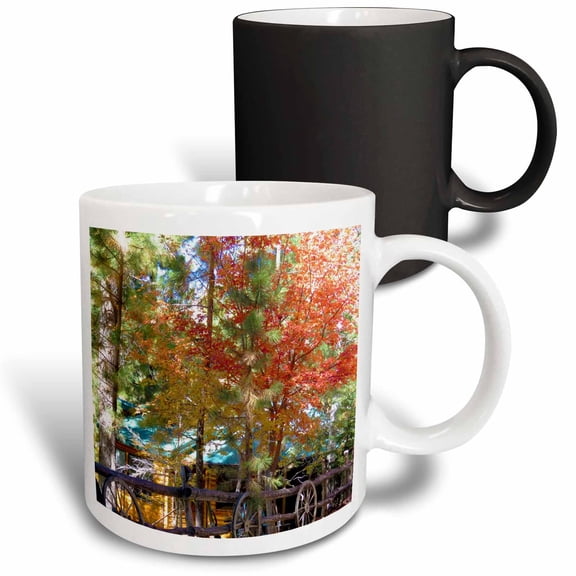 3drose, a Cabin in Seclusion in the Dixie National Forest of Utah in Fall, 11oz Magic Transforming Mug