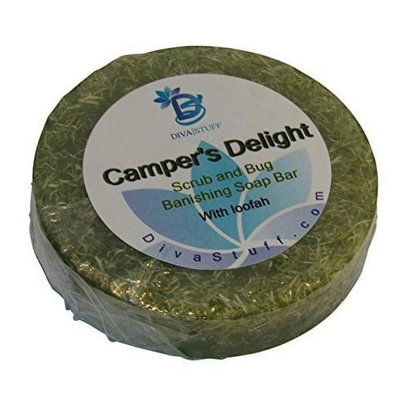 A Camper's Delight Exfoliating and Bug Repelling Travel Size Soap Bar By Diva Stuff