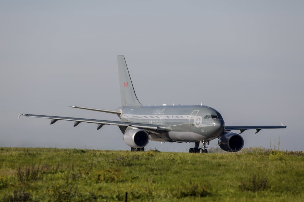 A Canadian Air Force CC-150 Polaris MRTT Canvas Art - Timm ZiegenthalerStocktrek Images (17 x 12)