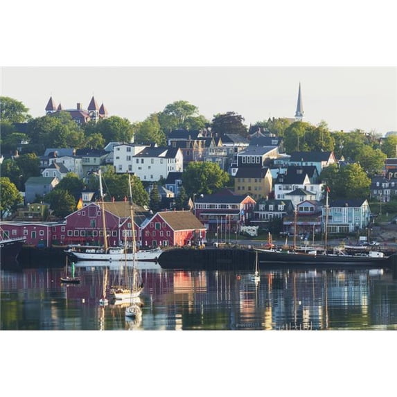 A Canadian Port Town On Mahone Bay - Lunenburg Nova Scotia Canada Poster Print, 19 x 12
