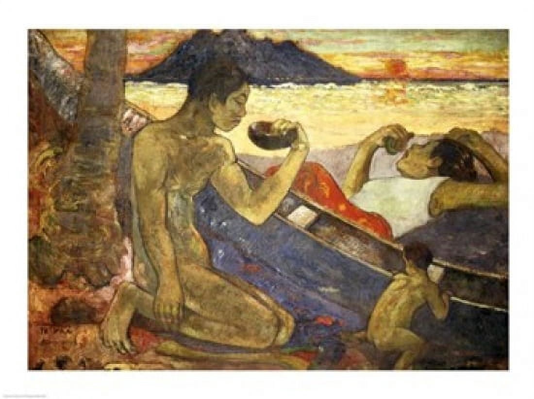 A Canoe Canvas Art - Paul Gauguin (36 x 24)