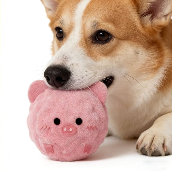 A Canvas Dog Spiky Ball Toy 2026 Interactive Squeaky Chew Toy Plush Soft Fabric For Small Medium Large Dogs