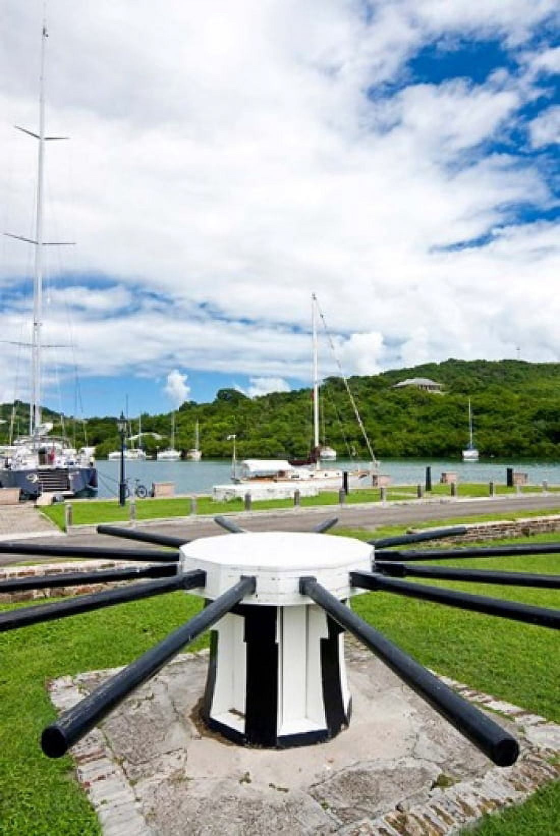 A Capstan Nelsons Dockyard Antigua Caribbean Canvas Art - Nico Tondini DanitaDelimont (22 x 33)