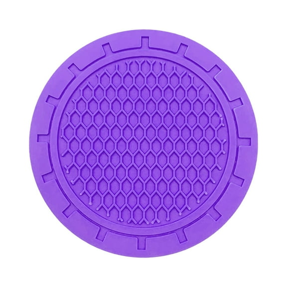 A Car Cup Holder Coaster Set Of 2 Heat Insulation Mat Honeycomb Design For Auto Interior Decor Non Slip Base Protector