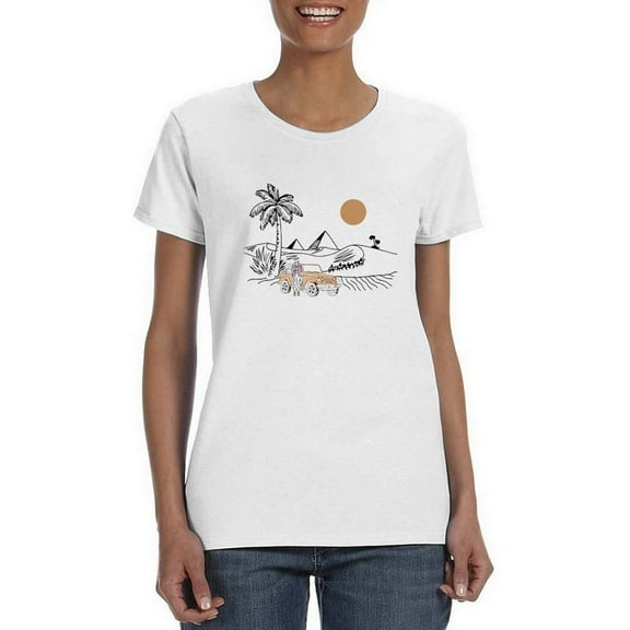 A Car In The Dessert T-Shirt Women -Smartprints Designs, Female Medium