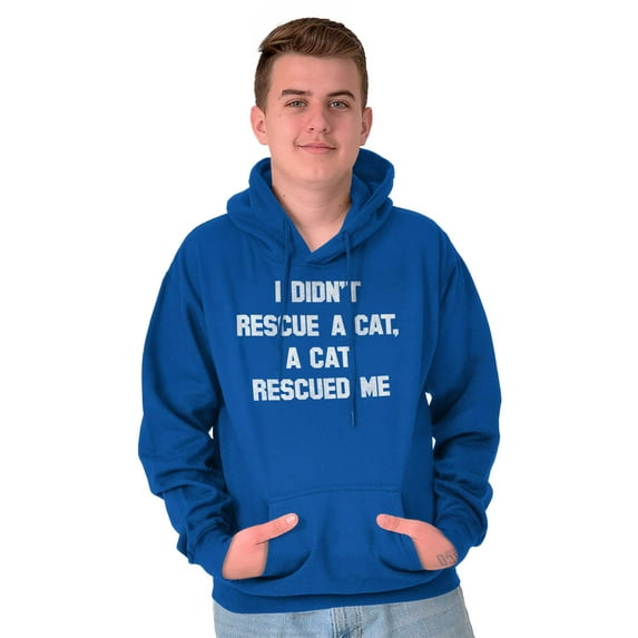 A Cat Rescued Me Adopted Pet Lovers Hoodie Sweatshirt Women Men Brisco Brands X