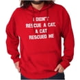 thumbnail image 1 of A Cat Rescued Me Adopted Pet Lovers Unisex Plus Fleece Graphic Hoodie Brisco Brands 4X, 1 of 6