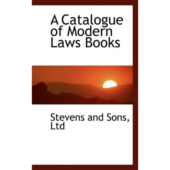 A Catalogue of Modern Laws Books (Paperback)