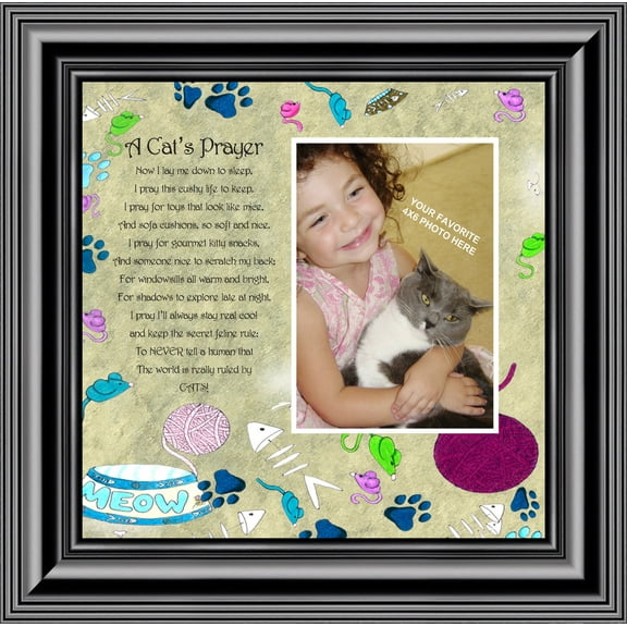A Cats Prayer, Personalized Picture Frame for you with your Pet, 10X10 6765