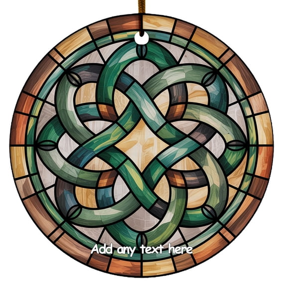 A Celtic Knot Ornament Holiday Ornament Gift with Custom Text for Family, Friends, Man & Woman, Christmas 2025 Tree Keepsake
