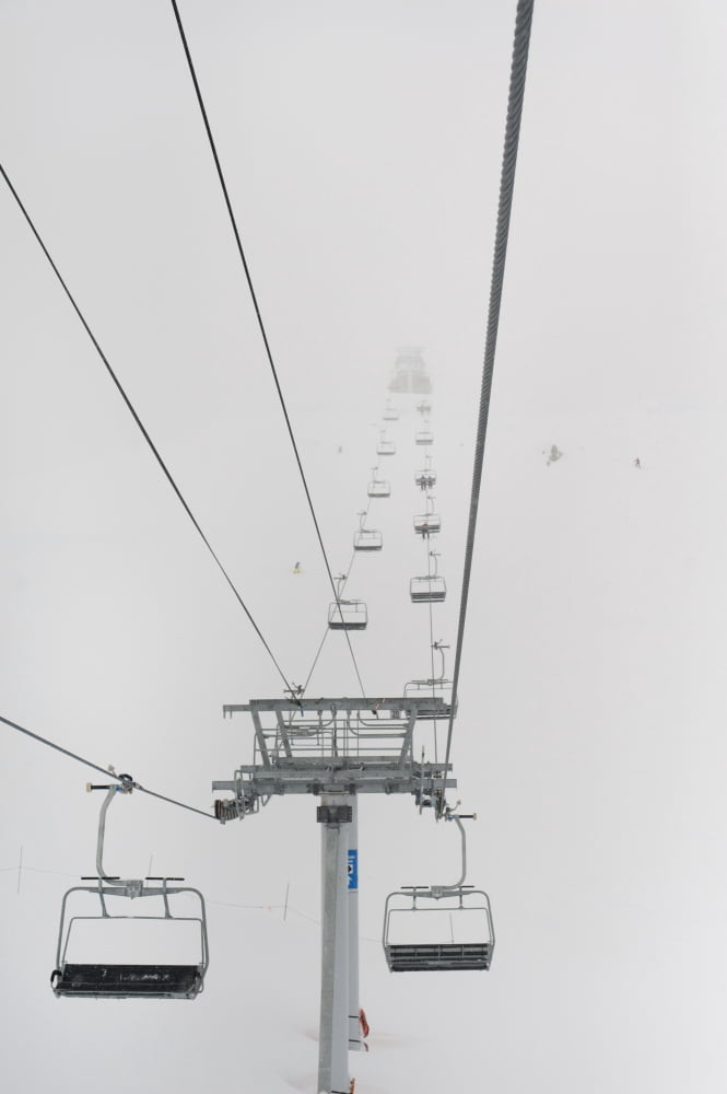 A Chairlift At A Ski Resort Whistler British Columbia Canada Canvas Art - Keith Levit Design Pics (12 x 19)