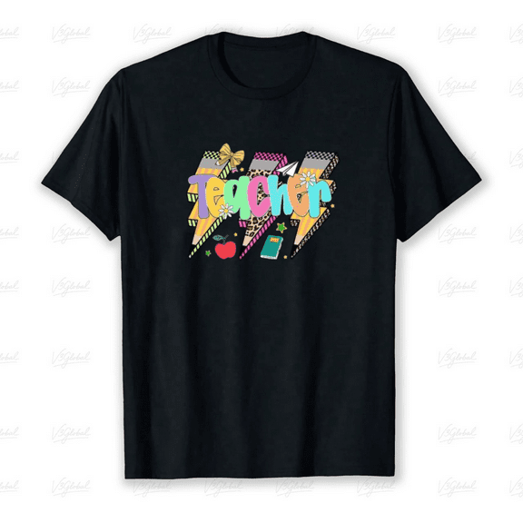 A Cheerful and Fun Lightning Bolt Graphic with a Playful Vibe Unisex T-shirt up to size 5XL