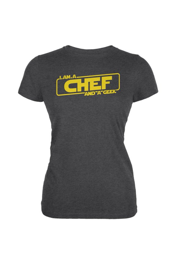 A Chef and a Geek Juniors Soft T Shirt Deep Heather 2XL
