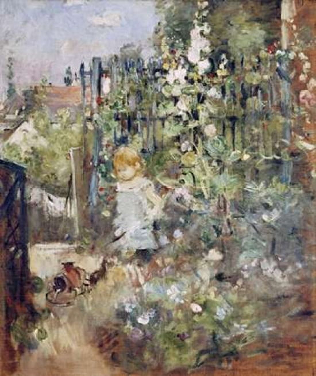 A Child In the Rosebeds Canvas Art - Berthe Morisot (20 x 24)
